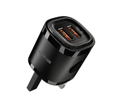 Green Lion Dual USB Mini Wall Charger with 2.4A USB-A Out...