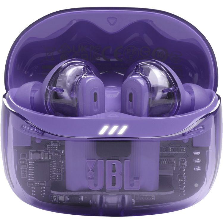 JBL Tune Beam 2 True Wireless Noise Cancelling Earbuds with Multi-Point Connection & Fast Pair Enabled by Google, JBL Headphones App, 48 Hours Battery Life - Ghost Purple