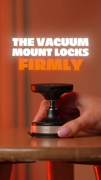 Porodo Vacuseal Smart Suction Wireless Charging Mount in UAE | 15W, Magnetic - Black | (PDHSM28BK)