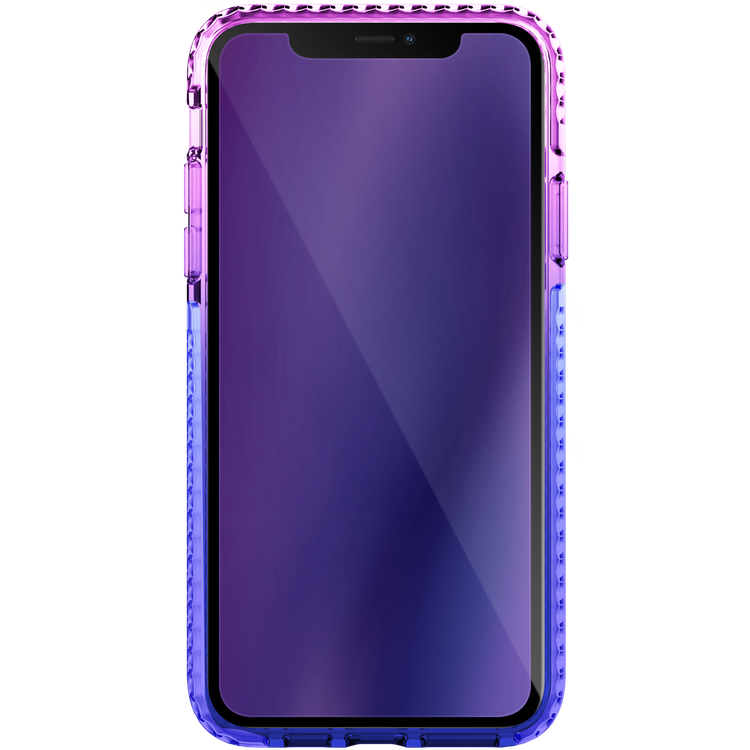 Viva Madrid Aurora 2-Tone Colour TPU Case Compatible for iPhone 12 / 12 Pro (6.1") Shock-Absorption, Anti-Scratch, Drop Resistant, Easy Access To All Ports (Cameras, Buttons & Speakers), Protective Back Cover Suitable for Wireless Charger - Amethyst/Purple