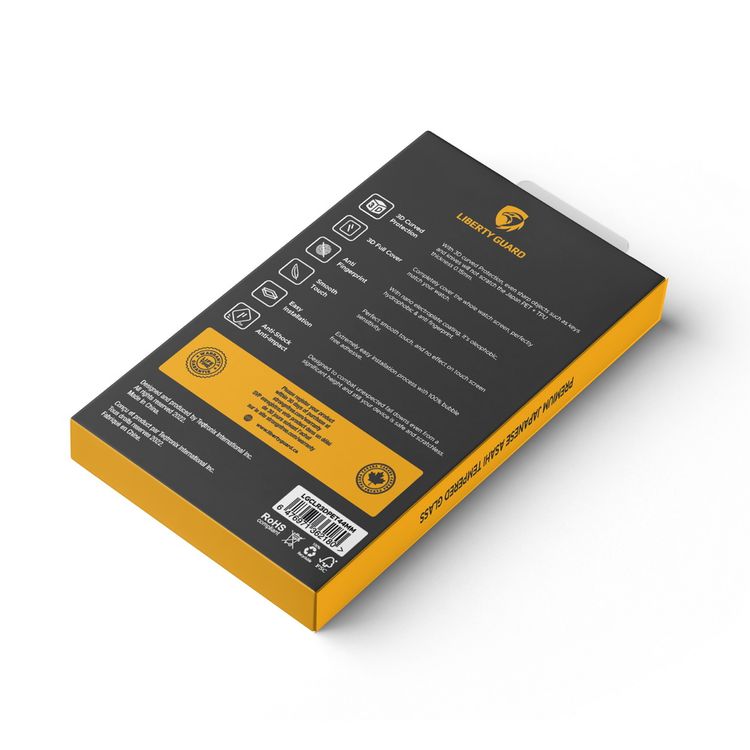 Liberty Guard 3D Full Cover Soft PET Edge Lens Protector for Apple Watch (44mm), Anti Shock & Anti Impact - Clear