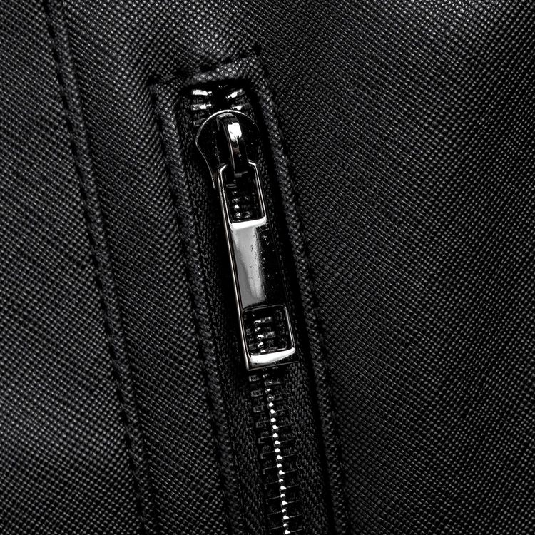 Levelo Allinstyle Saffiano Leather Travel Duffle Bag, 40L Spacious Interior, Comfortable Portability, Water Resistant, Exquisite Safeguarding - Black