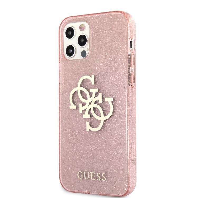 Karl Lagerfeld TPU Choupette Glitter Transparent Hard Case for Apple iPhone 12 / 12 Pro (6.1") - Pink
