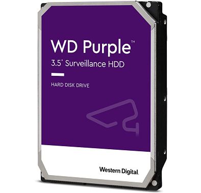 Western Digital Purple 1TB Surveillance 3.5 Inch SATA 6 Gb/s Hard Disk Drive with Allframe 4K Technology - 180TB/yr, 64MB Cache, 5400rpm