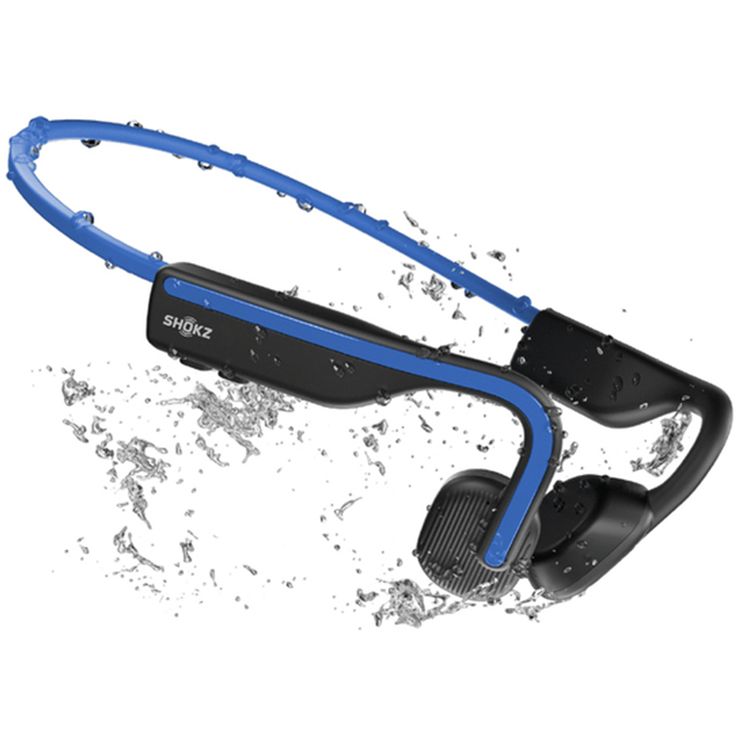 SHOKZ OpenMove Wireless Neckband Hesdphones with High Sound Quality, Open-Ear Comfort, Lightweight Design, 6 Hours Battery Life and Sweatproof - Blue