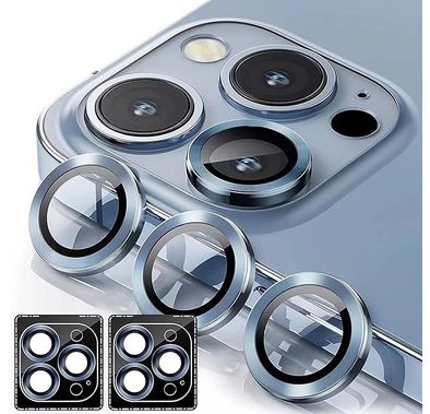 Devia Peak Series Camera Lens Protector (3pcs) for iPhone 14 Pro / 14 Pro Max - Sierra Blue