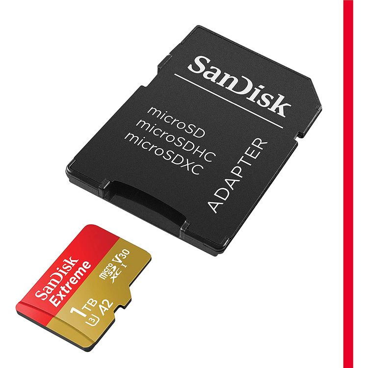 Sandisk 1TB Micro SD Card Extreme microSDXC 160MB/s A2 C10 V30 UHS-I U3 - SDSQXA1-1T00-GN6MA