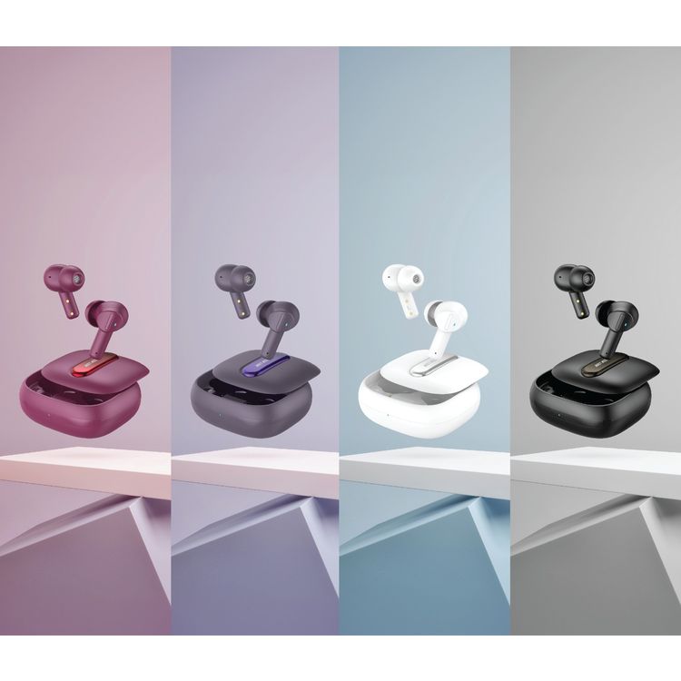 Green Lion Harmonic True Wireless Earbuds with IPX4 Water Resistance, Bluetooth Version 5.3, Multi-Function Touch, 4.5 Hours Talking Time, 4 Hours Playtime, ENC Noise Reduction - Burgundy