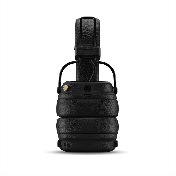 Marshall Major V Wireless On-Ear Headphones with Rugged & Foldable Design, Wireless Charging, 3 Hours Charging Time, Customizable M-Button, Bluetooth 5.3,Up to 100 Hours Play Time - Black