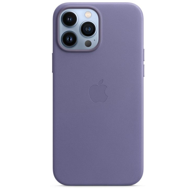 Apple Leather Case with MagSafe Compatible for iPhone 13 Pro Max (6.7") - Wisteria