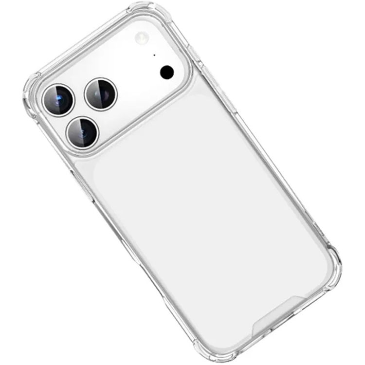 جراب Green Lion المقاوم للصدمات لجهاز iPhone 17 Pro Max، وضوح عالي الدقة، مقاوم للخدوش، وسائد هوائية، حماية من السقوط، حماية هجينة، حماية للكاميرا، قبضة مريحة - شفاف