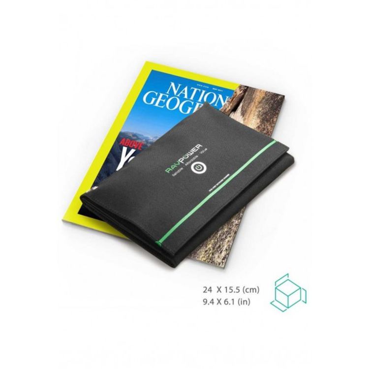 RAVPower 16W Dual USB Solar Charger ( Online Packaging ) (RP-PC008-BK(OP)) - Black