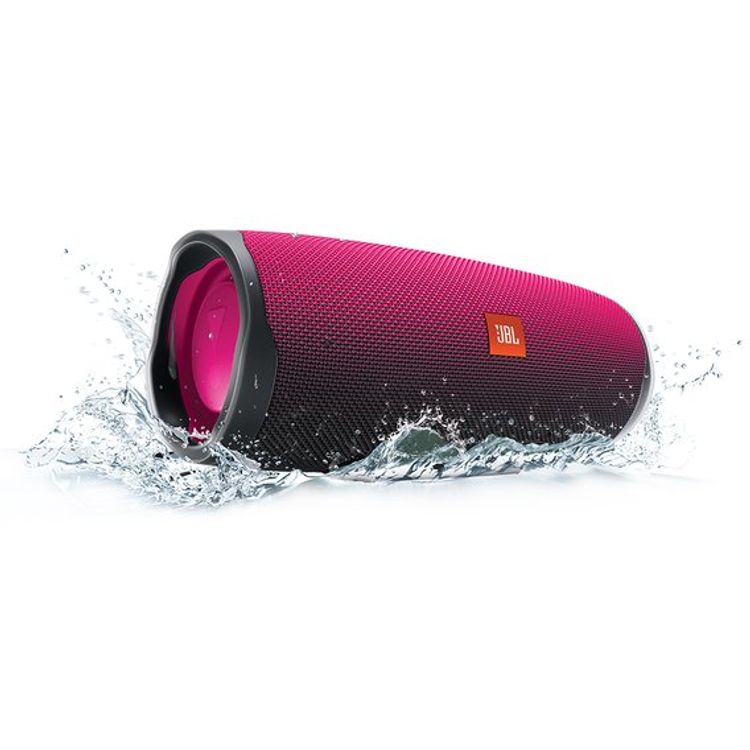 JBL Charge 4 Portable Wireless Bluetooth Speaker with Built-in Power Bank, 7500mAh Battery 20-hours Playtime, IP67 Waterproof & Dustproof Feature - Magenta