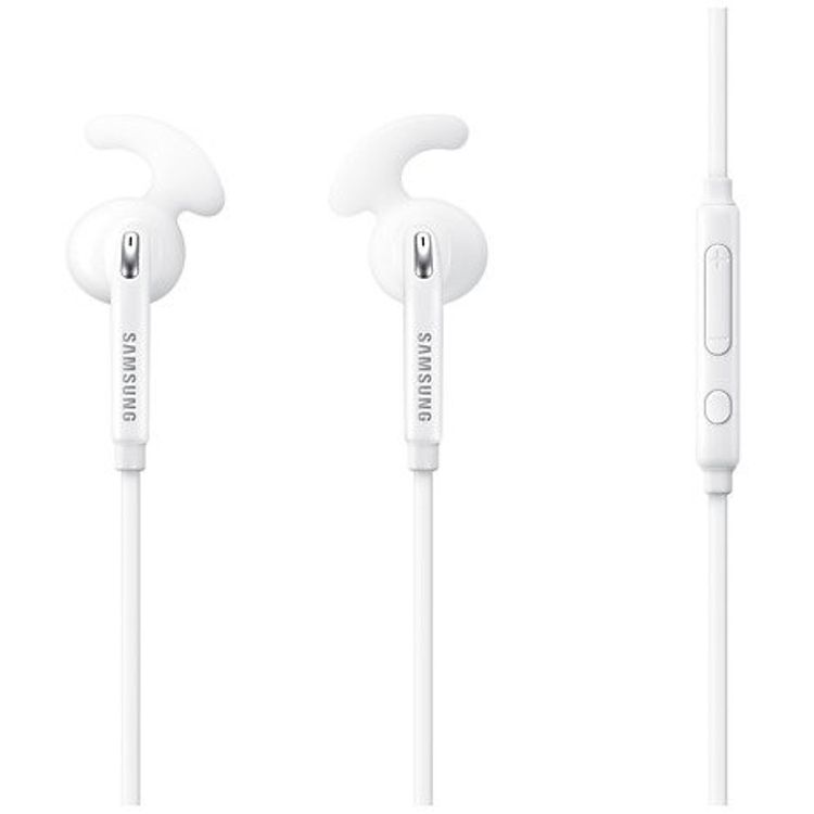Samsung Hybrid In-ear Fit Earphones with Microphone, ( Ear Tip & Ear Wing Tip ) Wired Headset with High-quality Sound, 3.5mm Headphone Connector, 1.2m Cable - White