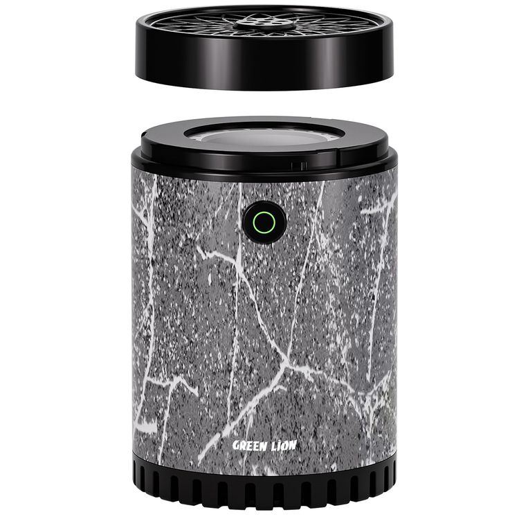 Green Lion Classic Bakhour with Auto-Off Function, 20W Power, Up to 18 Burning Cycles, 400-450°C Heating Temperature, ABS Material, 2 Hours Recharge Time, Strong Fragrance, Fast Burning - Gray