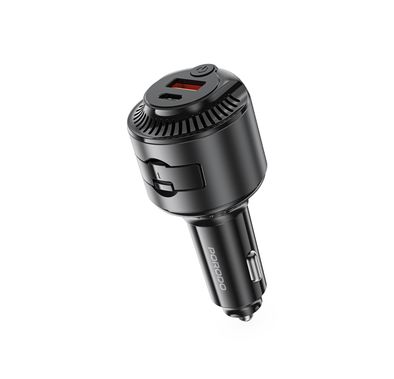 Porodo MistCharge 2-in-1 Car Charger with Air Diffuser, 45W PD, 30W QC, 75W Total Output, Cologne & Ocean Scents, 2 Scent Pads, Universal Compatibility, Fast Charging - Black