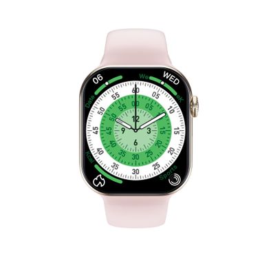 Green Lion Communicate Lite 42mm Smart Watch with 1.85 Inch IPS Display, 230mAh Battery Capacity, 2-3 Days Working Time, 10 Days Standby Time, Bluetooth Version 3.0 + 5.4, Wireless Charging, Double Tap Function, Dynamic Island, Always-On Display, 500+ Watch Faces - Gold