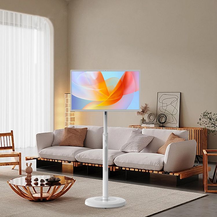 باورولوجي شاشة أندرويد ذكية مقاس 32 بوصة بسعة بطارية 15000 مللي أمبير، كاميرا 13 ميجابكسل، نظام تشغيل أندرويد 13، دقة شاشة 1920 × 1080 بكسل - باللون الأبيض.