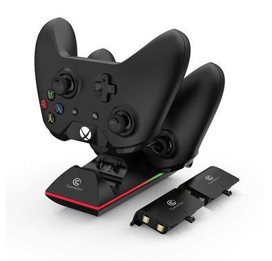 GameSir Dual Charging Dock Charger Station for Xbox Series X/S Controller, Controller Charger with 2 X 600mAh Rechargeable Battery - Black