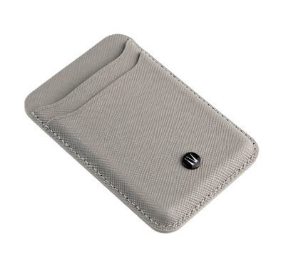 Levelo Bond MagSafe Card Holder Wallet with Metal Signature Logo - Gray