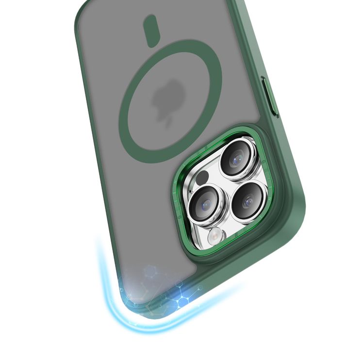 Green Lion Charles Magsafe Case for iPhone 14 Pro Max (6.7"), TPU Hard Case & Silicone Material, Qi Wireless Charger, Anti-Fall Durable, Anti-Scratch - Purple