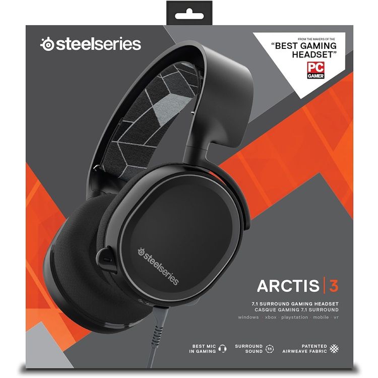 SteelSeries Arctis 3 (2019 Edition) All-Platform Gaming Headset for PC, PlayStation 4, Xbox One, Nintendo Switch, VR, Android, and iOS - White (PS4)