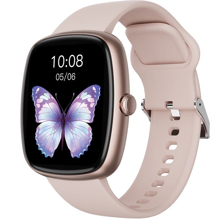 Porodo Rony 1.83" Sport Smart Watch with Multiple Sport Modes, Activity Tracker, Sleep Analysis, Up to 6 Days Battery Life, 2 Hours Charging Time, 20 Days Standby Time, 250mAh Battery Capacity, 64MB Flash Memory, Bluetooth Version 5.2, IP67Water Resistance Level - Pink