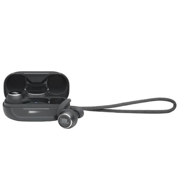 JBL Reflect Mini NC Waterproof True Wireless In-Ear Sport Headphones with Active Noise Cancelling with Smart Ambient, IPX7 Waterproof Feature - Black