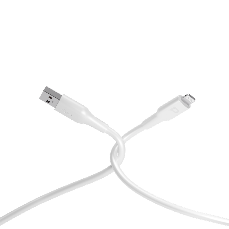 Powerology USB-A to Lightning Cable 3M Fast Charging  Data Sync - White