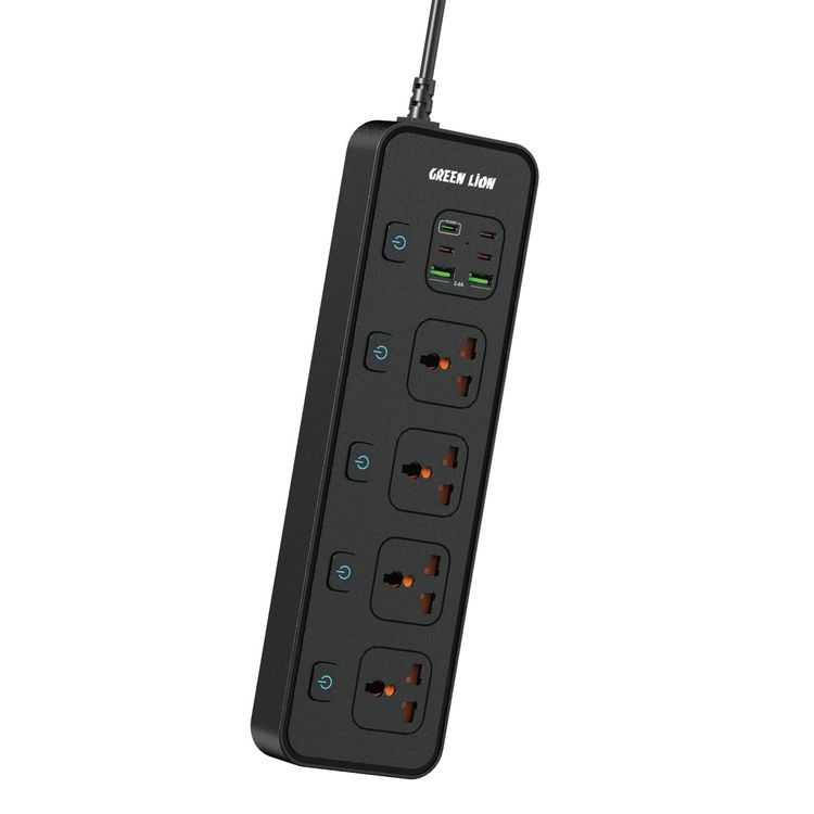 Green Lion PD 30W Power Socket With USB-A Port - Black