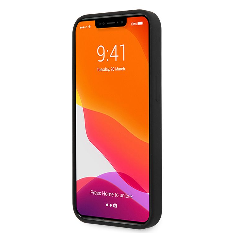 CG MOBILE Guess Liquid Silicone Case Big 4G with Logo Print Compatible for iPhone 13 Mini (5.4") Anti-Scratch, Easy Access to All Ports, Shock Absorption