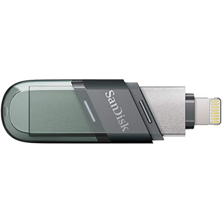 SanDisk 32GB iXpand Flash Drive Flip USB 3.1 Gen 1 for iPhone/iPad SDIX90N 032G GN6NN, Black
