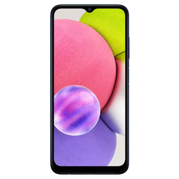 Samsung Galaxy A03s Dual SIM Blue 3GB RAM 32GB 4G LTE, Battery 5000 mAh, 13MP Main Camera  - Middle East Version