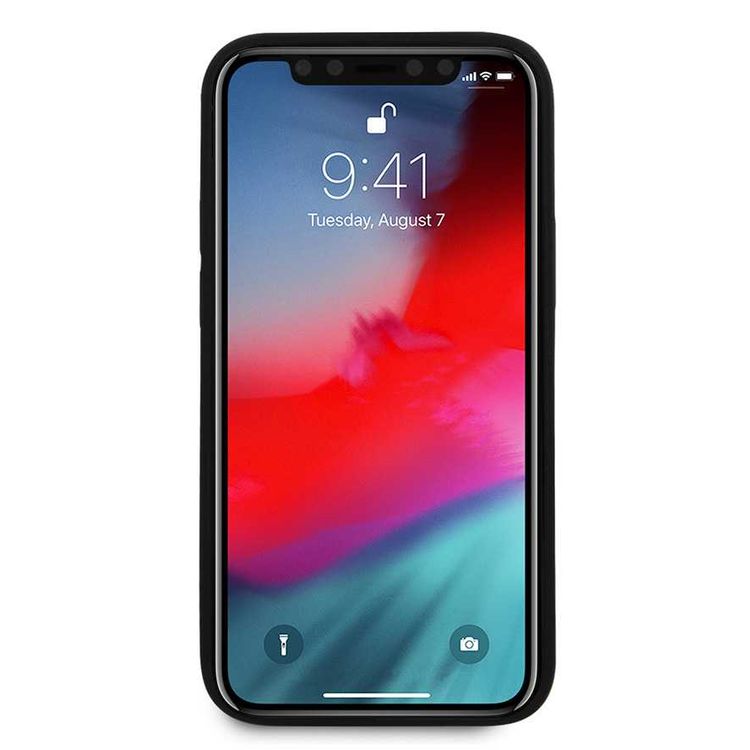 CG MOBILE Mercedes-Benz Genuine Leather Hard Phone Case Smooth Leather, Carbon Fiber &  Metal Star Logo for iPhone 12 Mini (5.4) Officially Licensed - Black