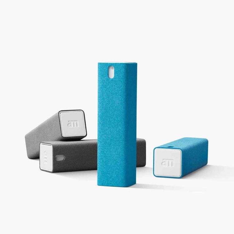 AM Spray Screen Cleaner, Integrated Design, Removes Microbes & Bacteria from your Screen, Efficient and Safe, Ideal for Phones, Tablets & Touch Screen in your Car - Gray