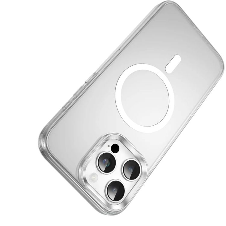 جراب Green Lion Sense Crystal Clear Magsafe، لهاتف iPhone 16، حماية للكاميرا، حماية من السقوط، متوافق مع Magsafe، مغناطيسات قوية، مضاد للخدش، زر استشعار، حافة مرتفعة