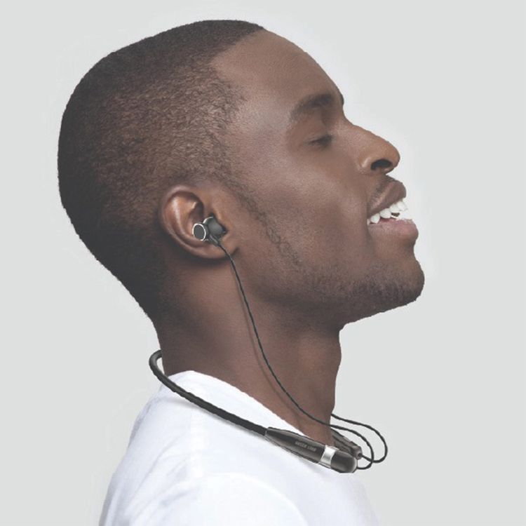 Green Lion Neck X Wireless Neckband with Magnetic Control, Comfortable to Wear, IPX3 Water Resistance Level, Type-C Charging Port - Black