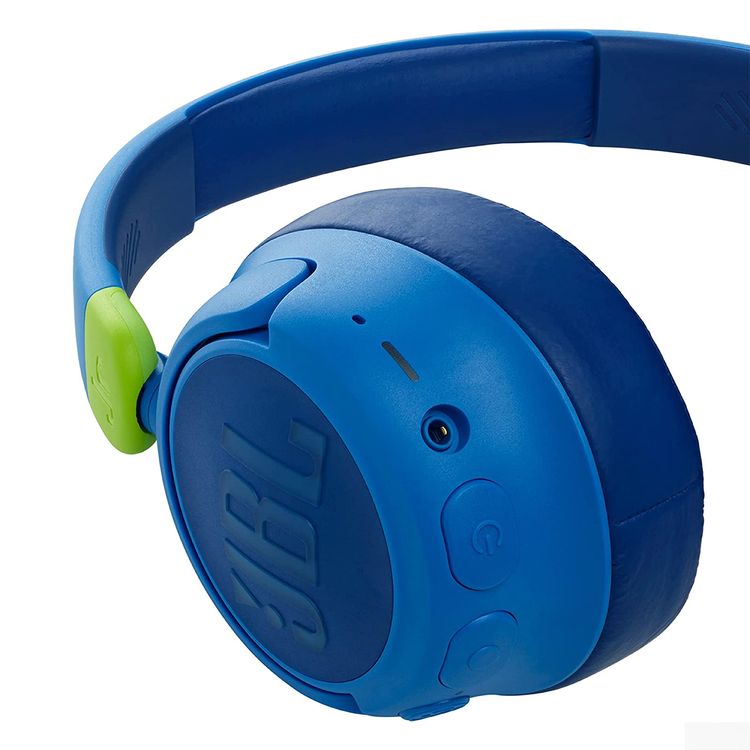 JBL JR460NC Wireless Over-Ear Headphones with Noise Canceling for Kids, Lightweight & Compact Design, Up to 30 Hours Music Play Time, 3 Microphones, Multi-Point Connection, Rechargeable Battery, Built-in Microphone - Blue