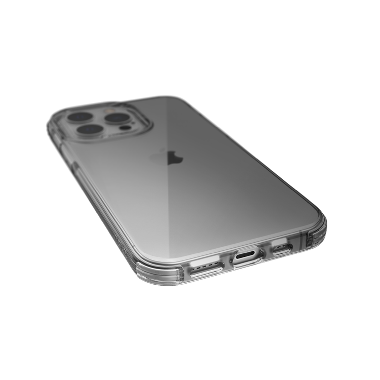 X-Doria Raptic Clear Case with Sleek Design Compatible for iPhone 13 Pro Max (6.7") Anti-Scratch, Easy Access to All Ports, 6ft Drop Tested, Shock Absorbing Rubber Protection Back Cover Suitable with Wireless Charging