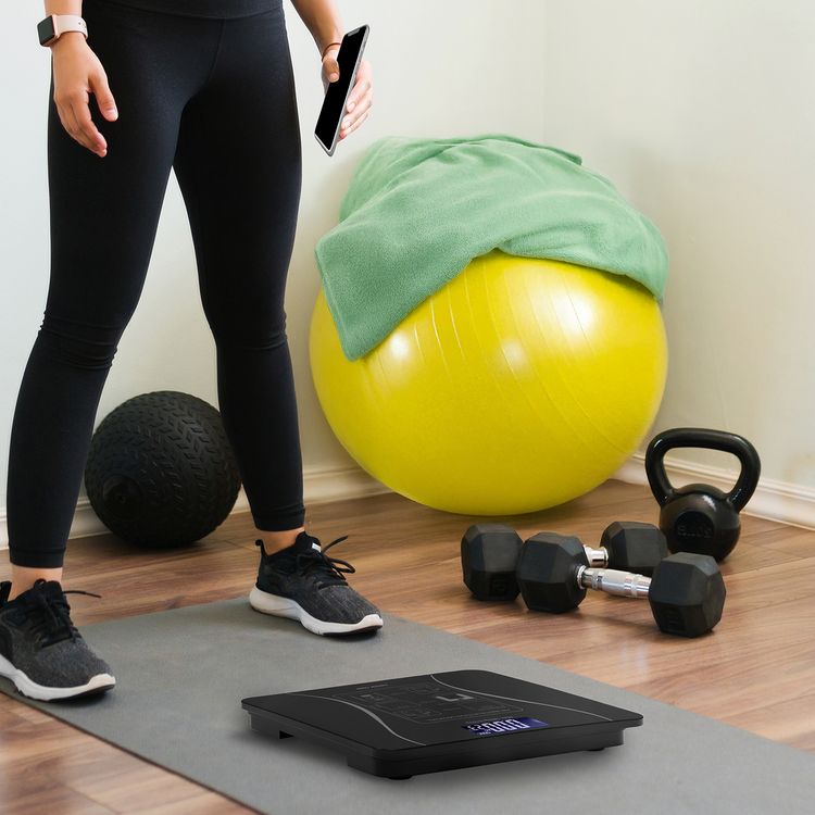 Green Lion Smart Body Scale Lite with 16 Health Metrics, 5-180kg Capacity, 50g Division, LCD Digital Display with 5 Digits, Up to 8 Users Supported, Bluetooth Version 5.0 & App Control - Black