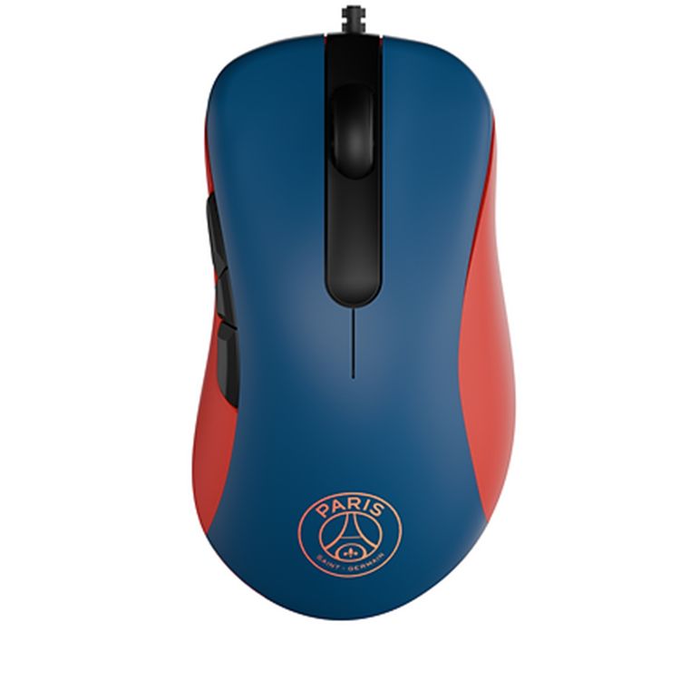 PSG E-Sports MR44 Gaming Mouse with PixArt Sensor, Up to 16000 DPI, 125/500/1000Hz Polling Rate, 150mA Current, 5V DC Output, Programmable RGB Lights - Red / Blue