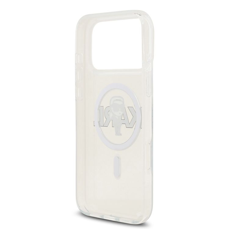 Karl Lagerfeld MagSafe IML Case with Karl Sketch for iPhone 17 Pro Max, Slim Profile, Lightweight Design, Easy Snap-On, Comfortable Grip, Sustainable Packaging, Drop Protection - Transparent