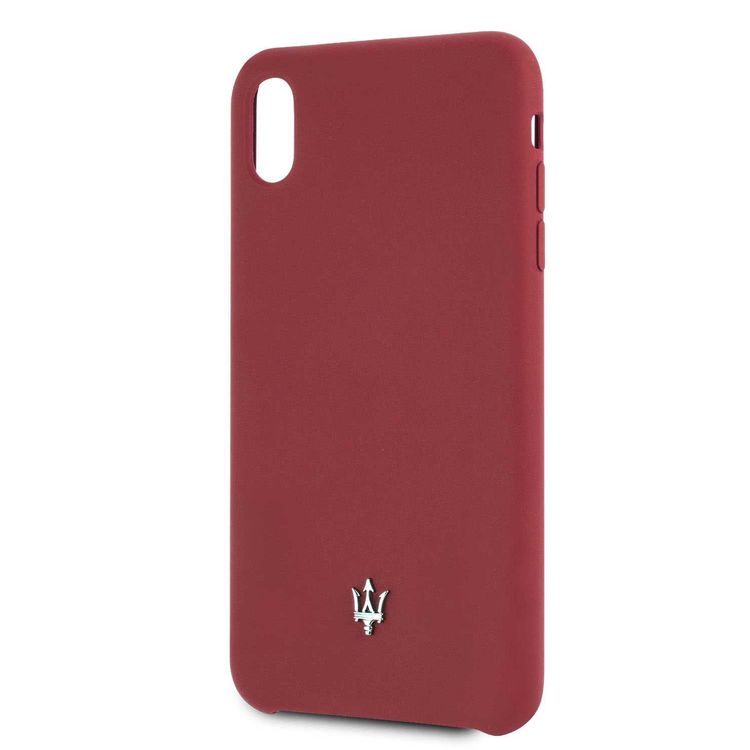 Maserati Silicone Hard Case for Apple iPhone Xs Max - Red