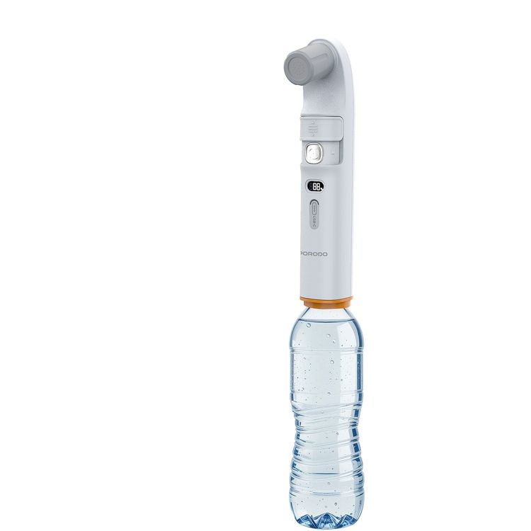 Porodo 2-in-1 Portable Bidet & Shower with Detachable Nozzles, Up to 100 Minutes Working Time, 1600mAh Battery, 1.2m Hose Length, High-Efficiency Pumping, Dual Water Inlets, Compact & Lightweight Design - White