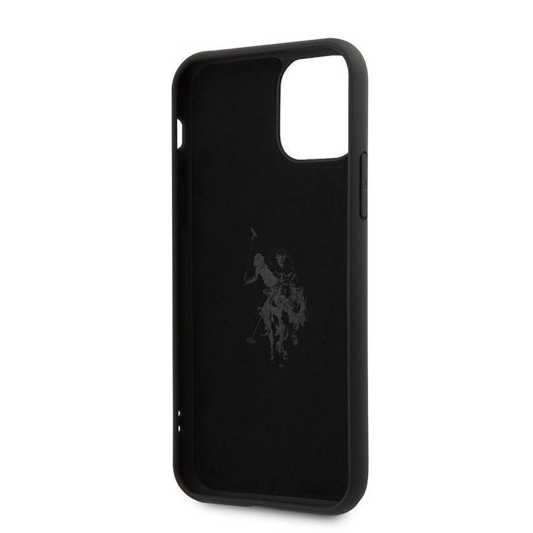 CG MOBILE U.S.Polo Assn. Silicone Effect Case Vertical Logo Compatible for iPhone 11 Pro ( 5.8" ) Shock Resistant, Scratches Resistant, Easy Access to All Ports