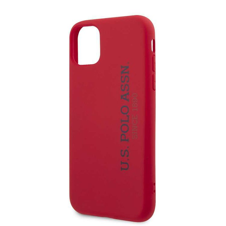 CG Mobile U.S. Polo Assn. Liquid Silicone Hard Case Vertical Logo for iPhone 12 / 12 Pro (6.1") Officially Licensed, Premium Liquid Silicone Hard Case, Dirt Proof, Shock Resistant