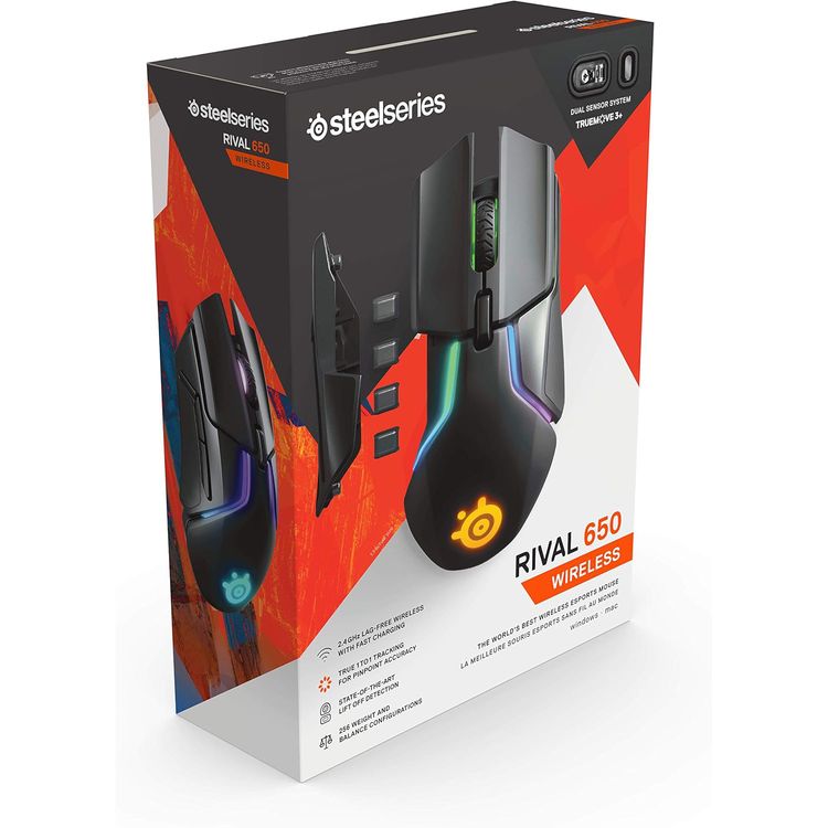 SteelSeries Rival 650 Wireless 62456 - Black