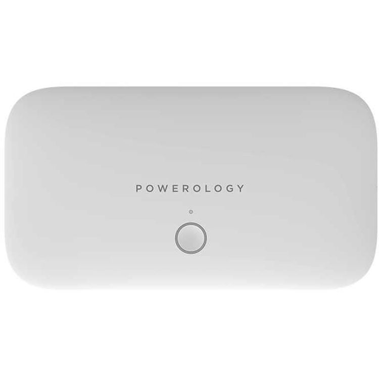 Powerology Universal UV Sanitiser Box with Wireless Charging 5W, Germicidal Ultraviolet-Kills Virus & Bacteria With 360 Sterilization Embedded - White