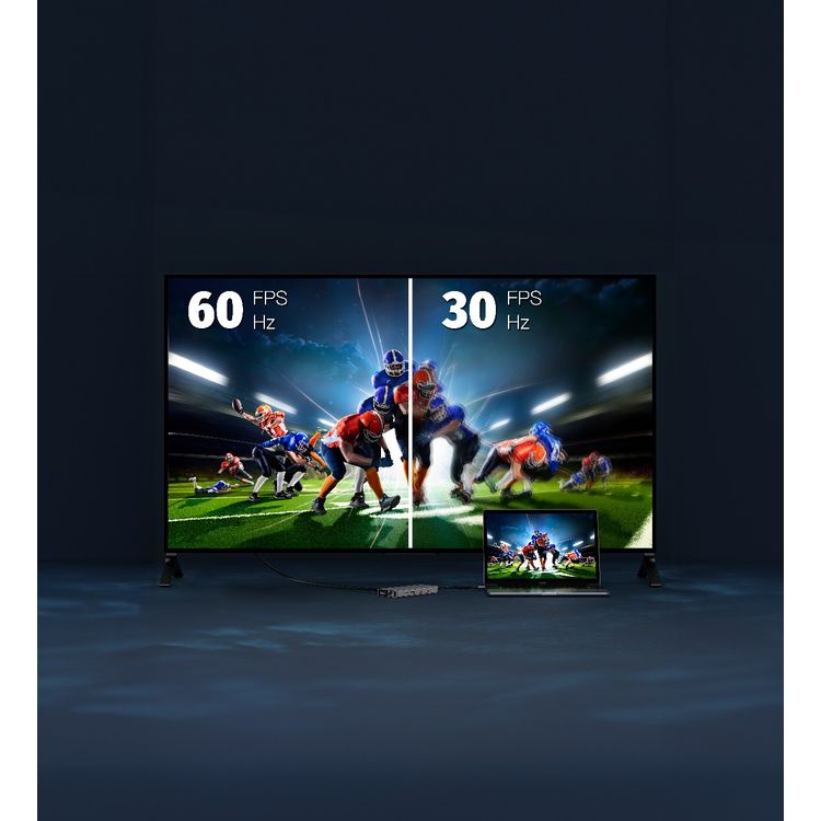 Powerology 13-in-1 USB-C Hub, 4K, HDMI, Type-C, 100W PD, Ethernet, USB SD MicroSD, 3.5 AUX - Gray