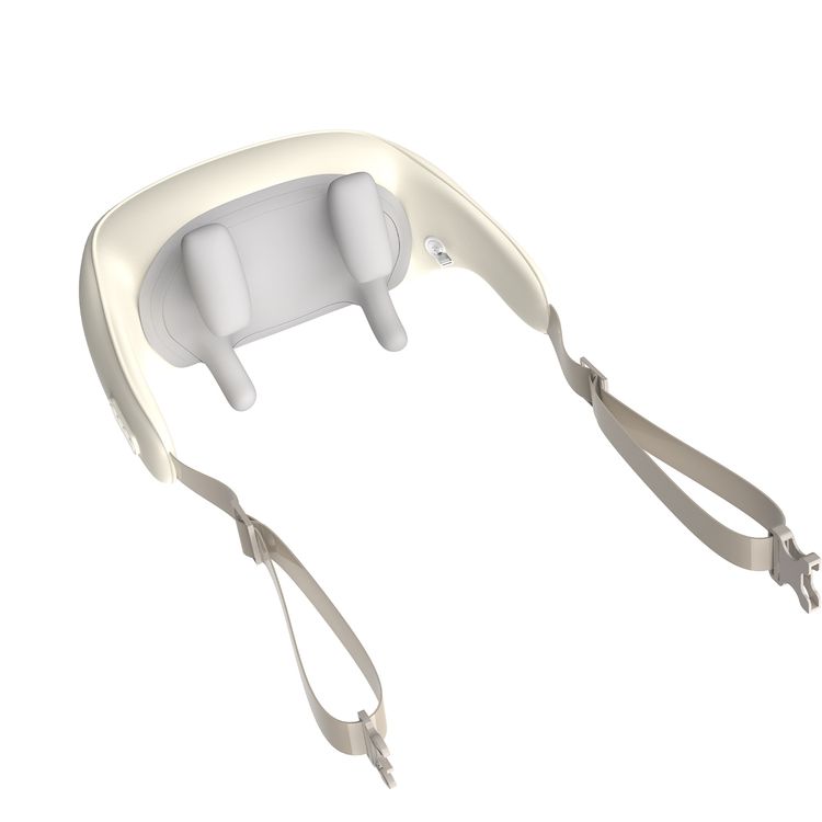 Porodo Neck & Shoulder Kneading Massager With Heat Compress, Voltage 5V DC, Bionic 5D Kneading Technology,  10 Minutes (Auto Shut-Off) - White